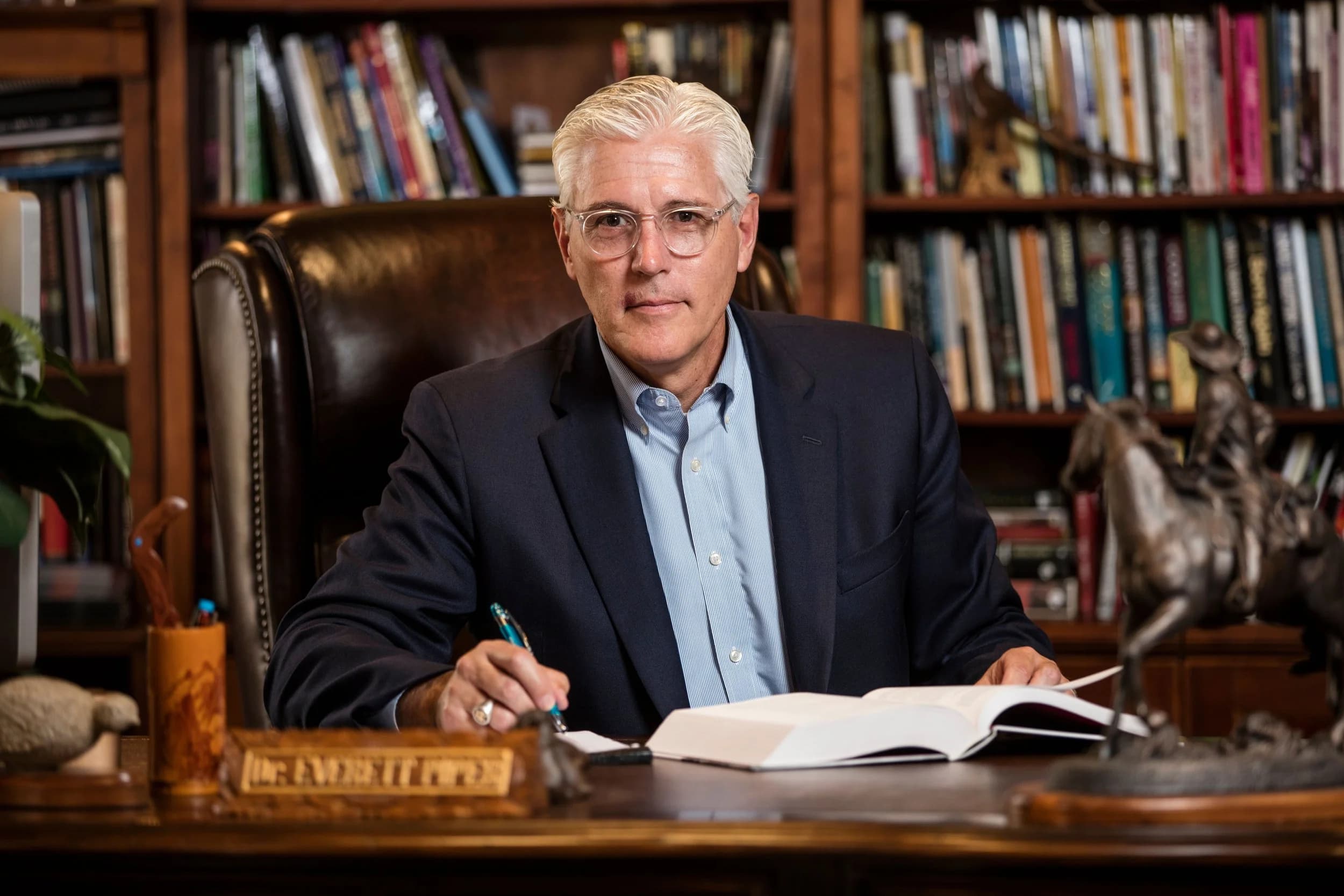 Dr. Everett Piper at his desk